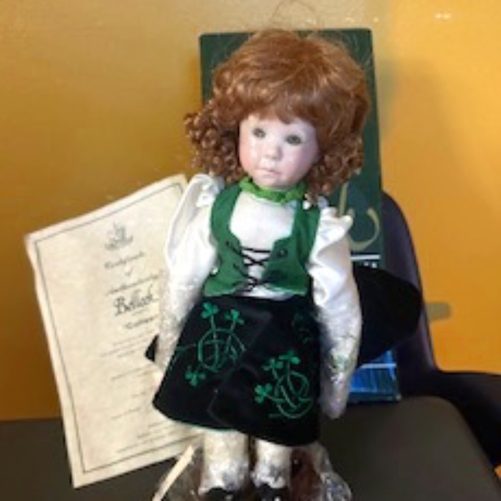 Bellek Irish Dancing Doll, Colleen 15" Porcelain Doll-NWT